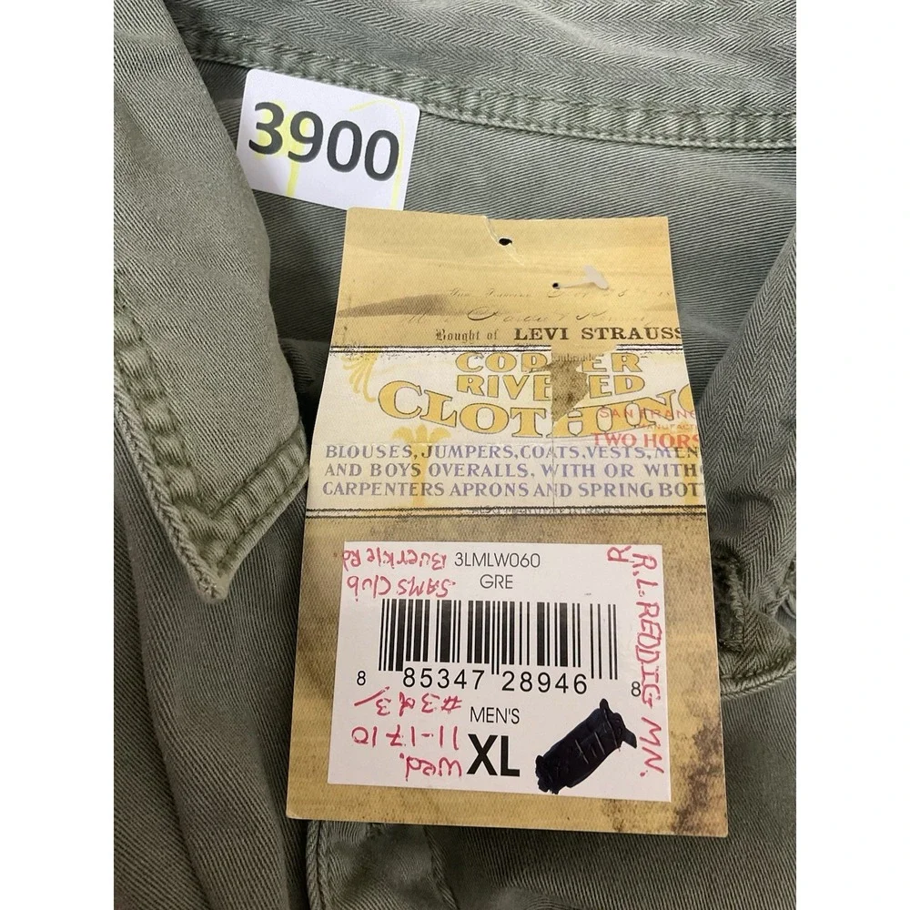 Levi Strauss & Co Jacket Mens XL Sage Green‎ Heavyweight Shirt Jacket